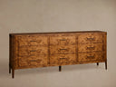 Mogadore Burl Wood Nine Drawer Dresser
