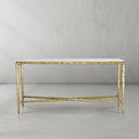Vintage Forged Rectangle Marble Console Table