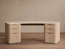 Caden Executive Desk with Storage and Marble