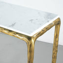 Vintage Forged Rectangle Marble Console Table