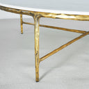 Thaddeus Metal Marble Round Coffee Table Hand-Forged Style O & X Living Sofa Center Tea Table