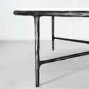 Thaddeus Metal Marble Round Coffee Table Hand-Forged Style O & X Living Sofa Center Tea Table