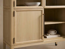 Hattie Glass Accent Cabinet in Oak 36"W 46"W