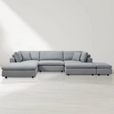 Blanco 6 Piece Modular Sofa - Cool Grey