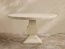 Primrose Outdoor Round Dining Table in Concrete Stone Look