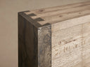 Telluride Media Console Oak with Oxidized Steel Rustic Living Furniture