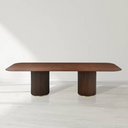 Lantine 240 Dining Table – Walnut & Brass
