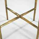 Vintage Forged Marble Round Side Table 18"D