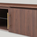 Lantine TV Unit - Walnut & Brass