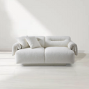 Frankie 2-Seater Lounge - Chex Polar Bouclé