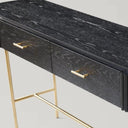 Lantine Console Table - Black Oak & Brass
