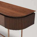 Lantine Console - Walnut & Brass