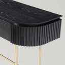 Lantine Console Table - Black Oak & Brass