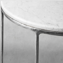 Thaddeus Metal Semi-Circle Marble Console Table Hand-Forged Entryways Entrance Table