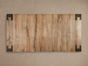 Telluride Oak Dining Table with Oxidized Steel Legs Rectangular Rustic Dining Furniture