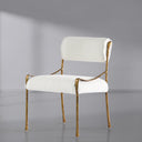 Vintage Forged Retro Copper Iron Frame Armless Dining Chair