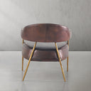 Vintage Forged Brown Leather Lounge Armchair