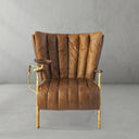 Vintage Forged  Leather Armchair Cigar Chair
