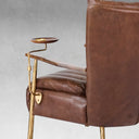 Vintage Forged  Leather Armchair Cigar Chair