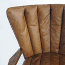 Vintage Forged  Leather Armchair Cigar Chair