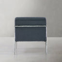Vintage Forged Retro Silver Iron Frame Track Armchair