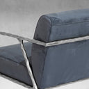 Vintage Forged Retro Silver Iron Frame Track Armchair