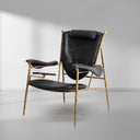 Vintage Forged Enamel Wooden Plate Leather Armchair