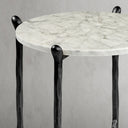 Thaddeus Metal Round Horn Marble Coffee Table & Side Table Hand-Forged Living Sofa Center Tea Table End Tables