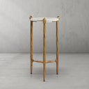 Thaddeus Metal Round Horn Marble Coffee Table & Side Table Hand-Forged Living Sofa Center Tea Table End Tables