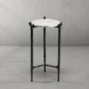 Thaddeus Metal Round Horn Marble Coffee Table & Side Table Hand-Forged Living Sofa Center Tea Table End Tables