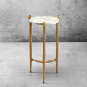 Thaddeus Metal Round Horn Marble Coffee Table & Side Table Hand-Forged Living Sofa Center Tea Table End Tables