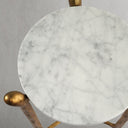 Thaddeus Metal Round Horn Marble Coffee Table & Side Table Hand-Forged Living Sofa Center Tea Table End Tables