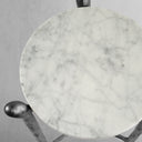 Thaddeus Metal Round Horn Marble Coffee Table & Side Table Hand-Forged Living Sofa Center Tea Table End Tables