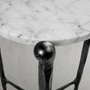 Thaddeus Metal Round Horn Marble Coffee Table & Side Table Hand-Forged Living Sofa Center Tea Table End Tables