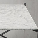 Thaddeus Metal Square Horn Marble Coffee Table Hand-Forged Living Sofa Center Tea Table
