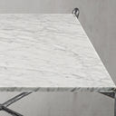 Thaddeus Metal Square Horn Marble Coffee Table Hand-Forged Living Sofa Center Tea Table