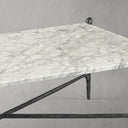 Thaddeus Metal Square Horn Marble Coffee Table Hand-Forged Living Sofa Center Tea Table