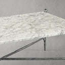 Thaddeus Metal Square Horn Marble Coffee Table Hand-Forged Living Sofa Center Tea Table