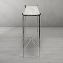 Thaddeus Metal Rectangle Horn Marble Console Table Hand-Forged Entryways Entrance Table