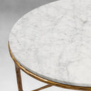 Vintage Forged Marble Round Coffee Table