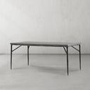 Thaddeus Metal Medieval Style Dining Table Hand-Forged Modern Kitchen Table