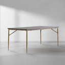 Thaddeus Metal Medieval Style Dining Table Hand-Forged Modern Kitchen Table