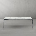 Thaddeus Metal Rectangle Horn Marble Coffee Table Hand-Forged Living Sofa Center Tea Tablefee Table