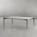 Thaddeus Metal Rectangle Horn Marble Coffee Table Hand-Forged Living Sofa Center Tea Tablefee Table