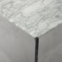 Thaddeus Metal Rectangle Horn Marble Coffee Table Hand-Forged Living Sofa Center Tea Tablefee Table
