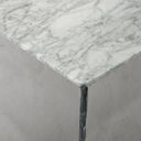 Thaddeus Metal Rectangle Horn Marble Coffee Table Hand-Forged Living Sofa Center Tea Tablefee Table