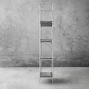 Thaddeus Metal White Marble Shelving Hand-Forged Shelving Units Storage Shelves