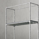 Thaddeus Metal White Marble Shelving Hand-Forged Shelving Units Storage Shelves