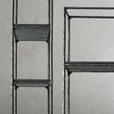 Thaddeus Metal White Marble Shelving Hand-Forged Shelving Units Storage Shelves