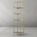 Thaddeus Metal Wooden Shelving Hand-Forged Shelving Units Storage Shelves